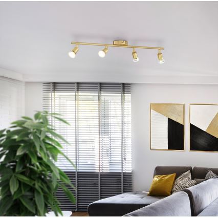 Eglo - LED Spotlight 4xGU10/2,8W/230V 3000K gold