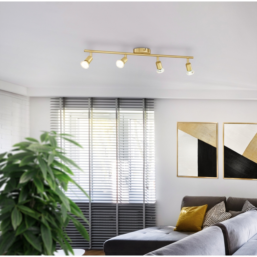 Eglo - LED Spotlight 4xGU10/2,8W/230V 3000K gold