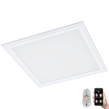 Eglo 33206 - SALOBRENA-C RGBW Dimmable LED Ceiling Light 16W/230V 30x30 cm + Remote Control