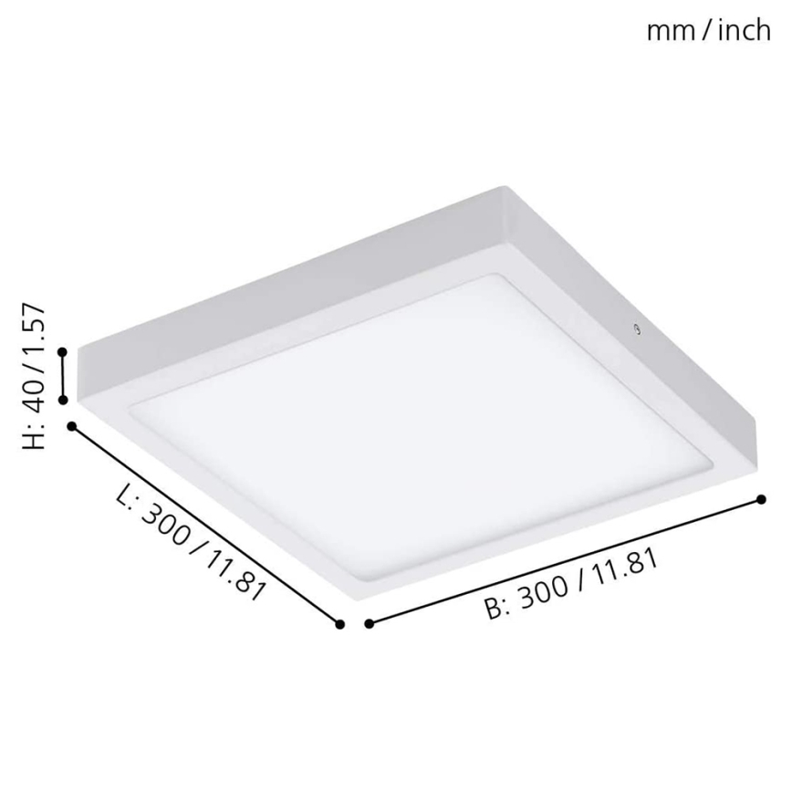 Eglo 33209 - LED RGBW Dimmable Ceiling Light FUEVA-C LED/21W/230V 2700-6500K 30x30 cm White
