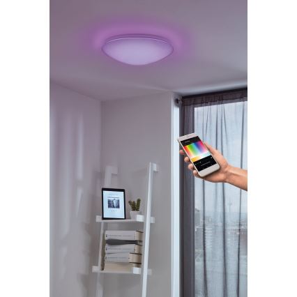 Eglo 33219 - LED RGBW Dimmable Ceiling Light GIRON-C LED/17W/230V Ø 30 cm White