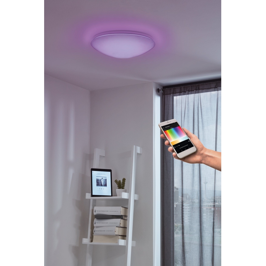 Eglo 33219 - LED RGBW Dimmable Ceiling Light GIRON-C LED/17W/230V Ø 30 cm White