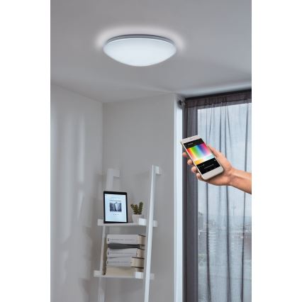 Eglo 33219 - LED RGBW Dimmable Ceiling Light GIRON-C LED/17W/230V Ø 30 cm White