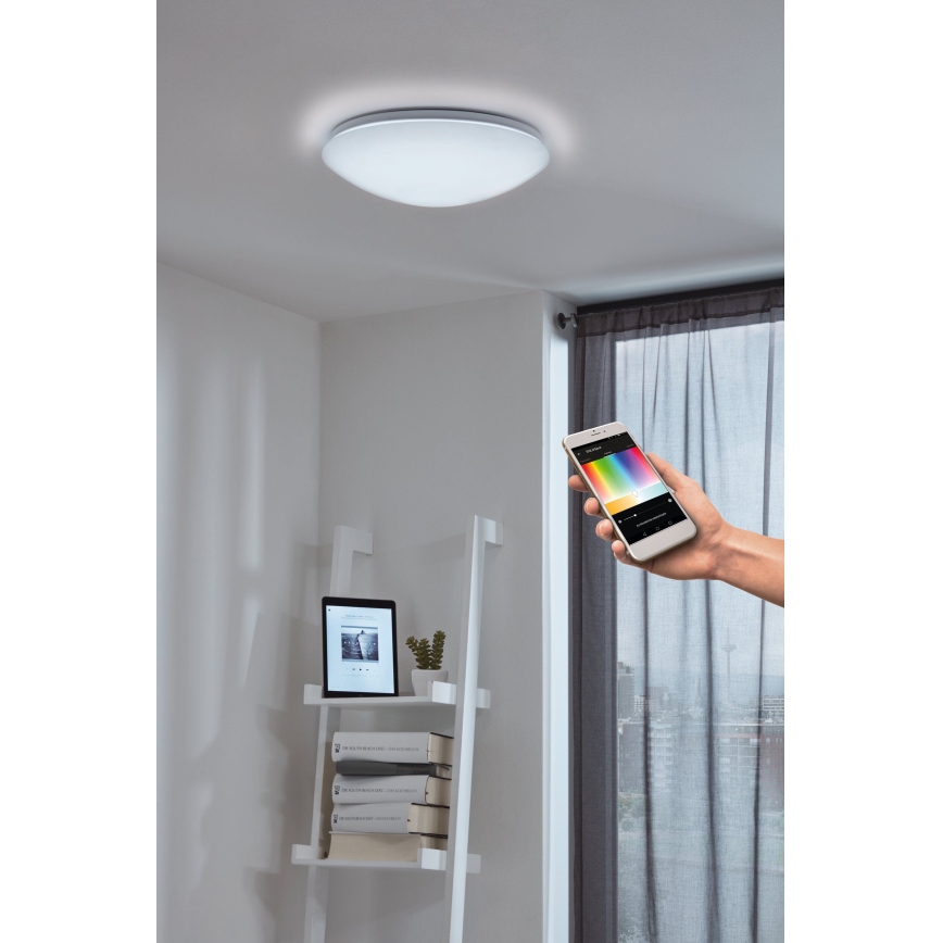 Eglo 33219 - LED RGBW Dimmable Ceiling Light GIRON-C LED/17W/230V Ø 30 cm White