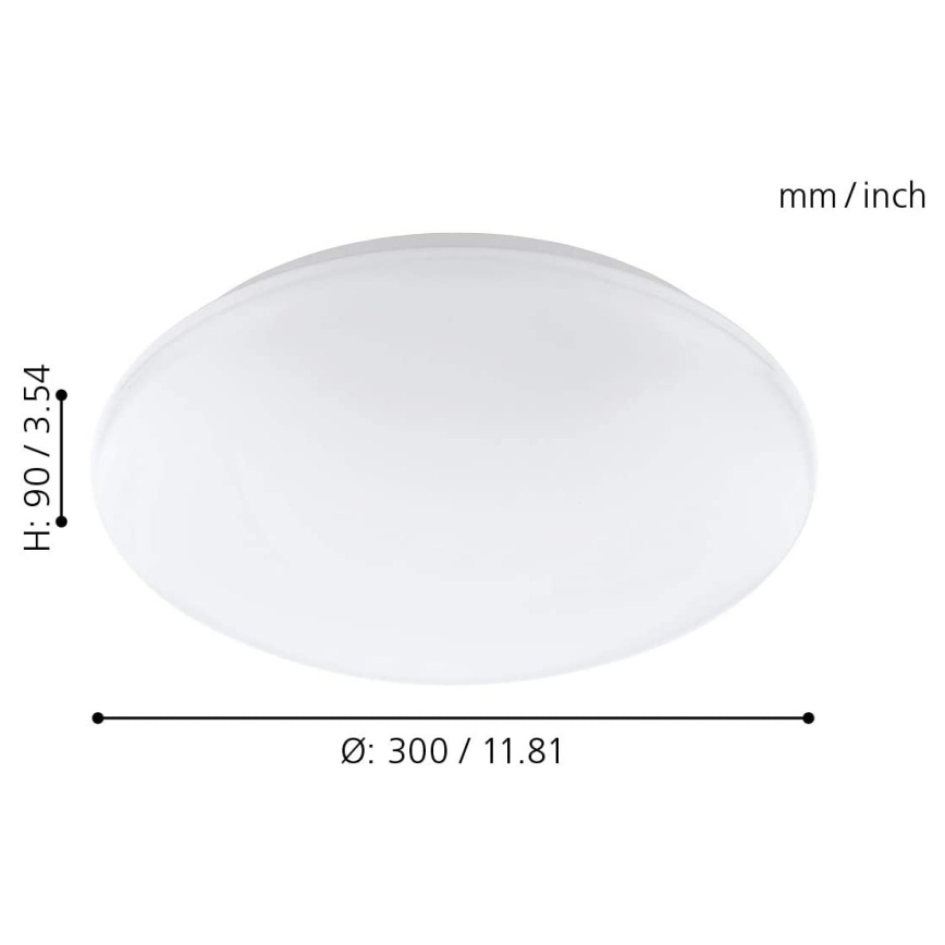 Eglo 33219 - LED RGBW Dimmable Ceiling Light GIRON-C LED/17W/230V Ø 30 cm White