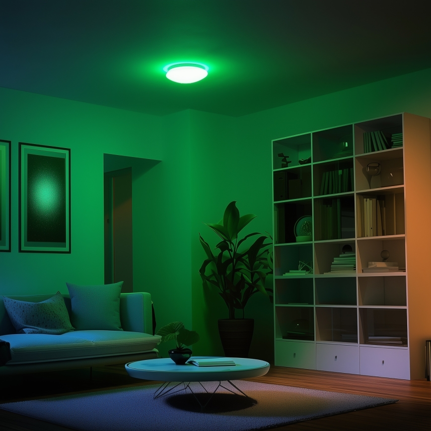 Eglo 33219 - LED RGBW Dimmable Ceiling Light GIRON-C LED/17W/230V Ø 30 cm White