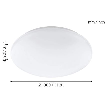 Eglo 33219 - LED RGBW Dimmable Ceiling Light GIRON-C LED/17W/230V Ø 30 cm White