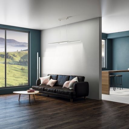 Eglo 33232 - LED RGBW Dimmable Cable-Suspended Pendant FRAIOLI-C 2xLED/17W/230V Matte Chrome