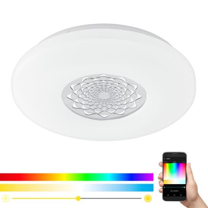 Eglo 33248 - CAPASSO-C LED RGBW Dimmable Ceiling Light LED/17W/230V 2700-6500K Ø 34 cm