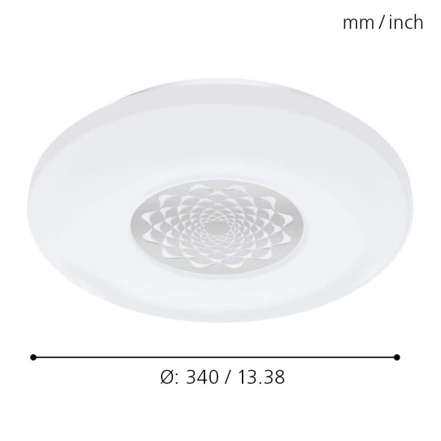 Eglo 33248 - CAPASSO-C LED RGBW Dimmable Ceiling Light LED/17W/230V 2700-6500K Ø 34 cm