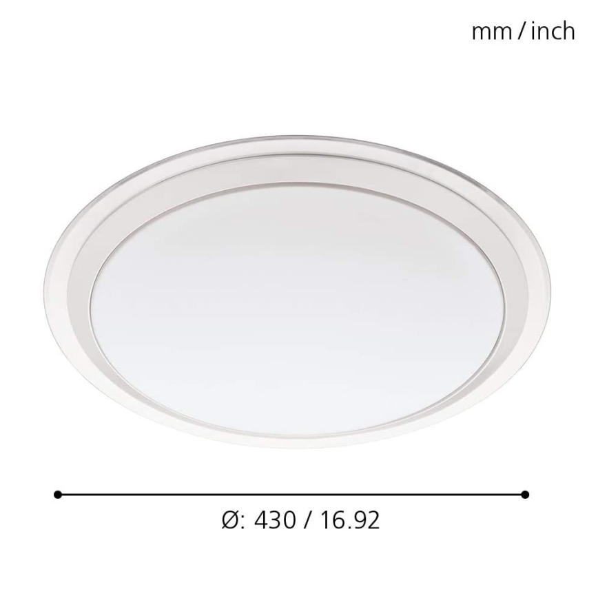 Eglo 33255 - LED RGBW Dimmable Ceiling Light COMPETA-C LED/17W/230V 2700-6500K Ø 43 cm