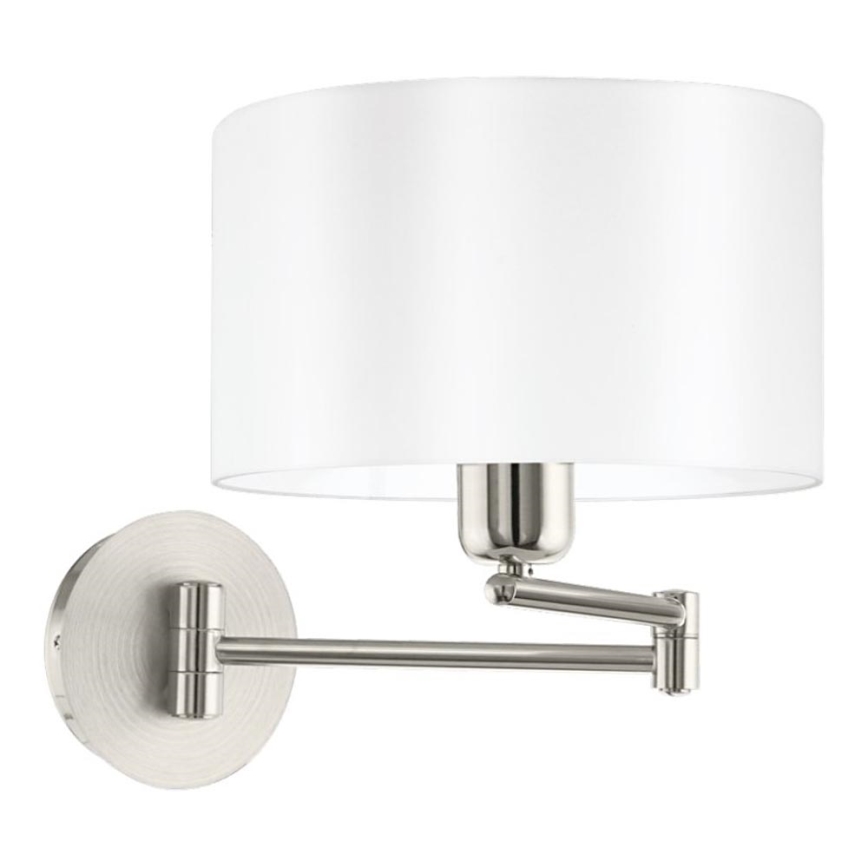 Eglo 33269 - Wall light PASTERI 1xE27/60W/230V matte chrome/white