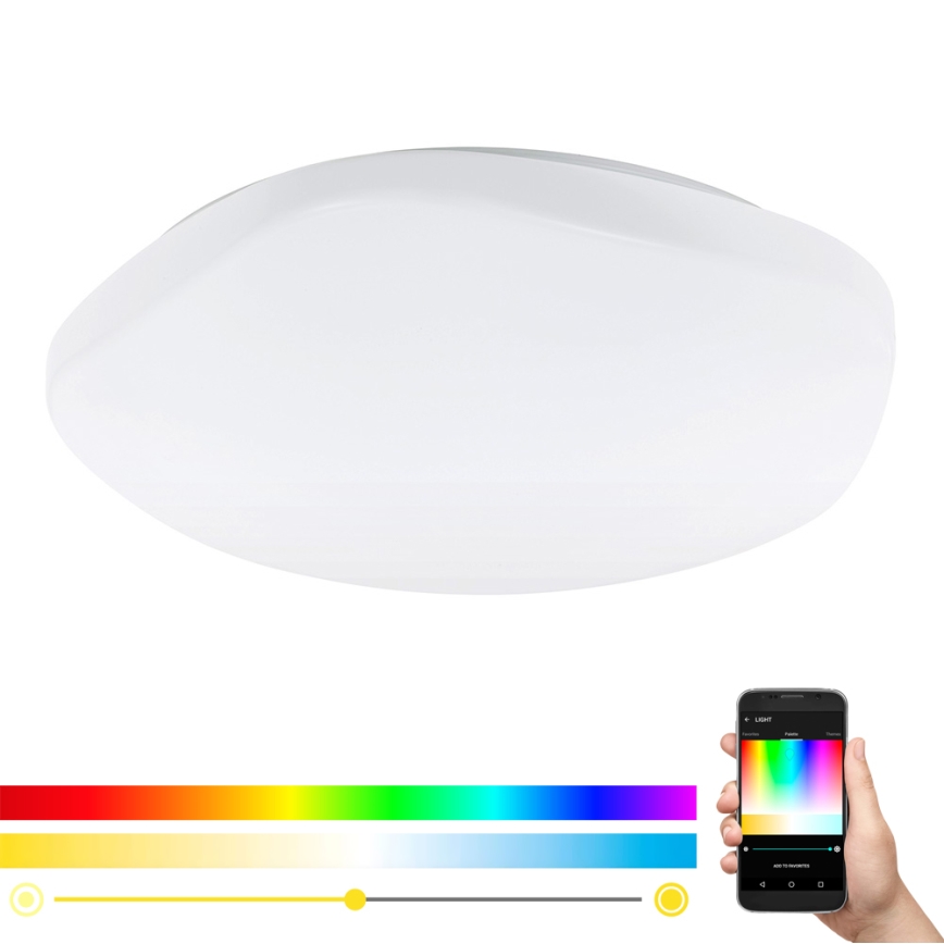 Eglo 33272 - LED RGBW Dimmable ceiling light TOTARI-C LED/34W/230V 2700-6500K white + remote control