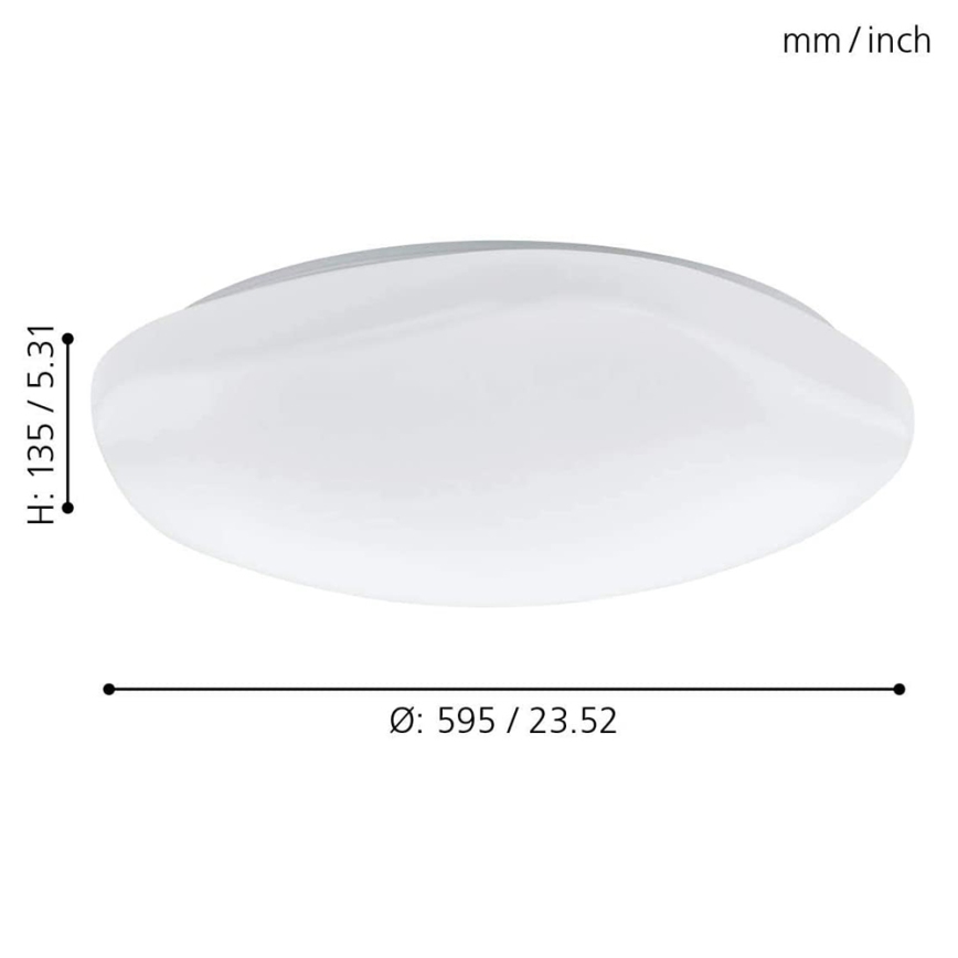 Eglo 33272 - LED RGBW Dimmable ceiling light TOTARI-C LED/34W/230V 2700-6500K white + remote control
