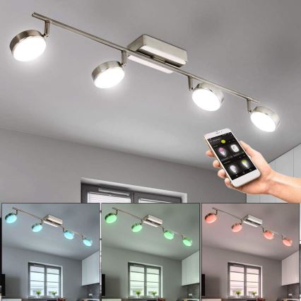 Eglo 33274 - LED RGBW Dimmable spotlight CORROPOLI-C 4xLED/5W/230V