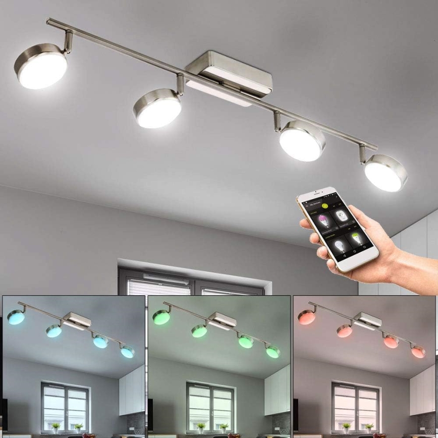 Eglo 33274 - LED RGBW Dimmable spotlight CORROPOLI-C 4xLED/5W/230V