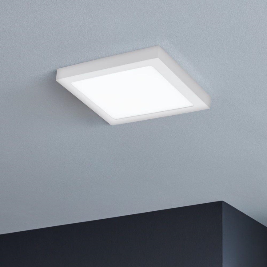 Eglo 33316 - FUEVA-C LED RGBW Dimmable Ceiling Light, 15.6W, 230V, 2700-6500K, 22.5 x 22.5 cm, White