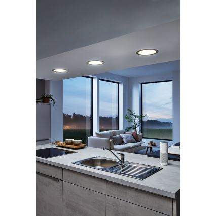 Eglo 33317 - FUEVA-C LED RGBW Dimmable Recessed Downlight, LED/15.6W/230V, 2700–6500K, Ø 22.5 cm