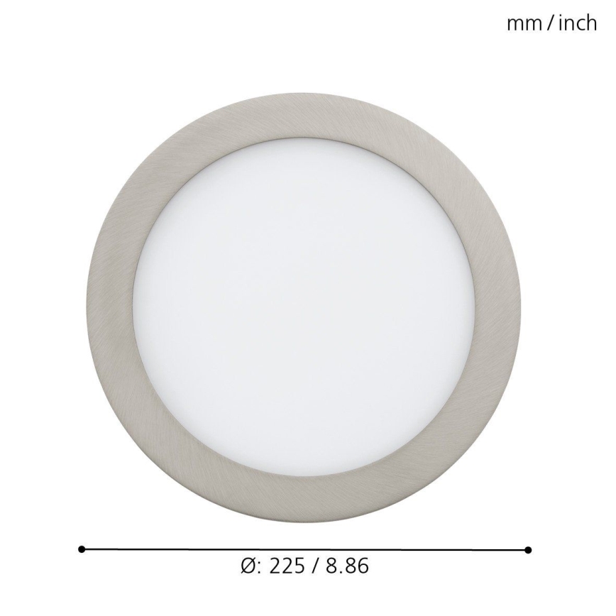Eglo 33317 - FUEVA-C LED RGBW Dimmable Recessed Downlight, LED/15.6W/230V, 2700–6500K, Ø 22.5 cm
