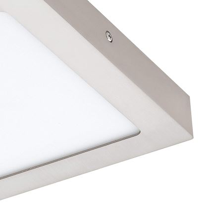 Eglo 33319 - FUEVA-C LED RGBW Dimmable Ceiling Light, 15.6 W, 230 V, 2700–6500 K, 22.5x22.5 cm, Matte Chrome