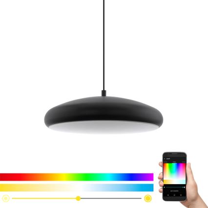 Eglo 33328 - LED RGBW Dimmable chandelier on a string RIODEVA-C LED/27W/230V 2700-6500K black