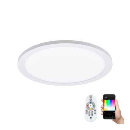 Eglo 33341 - LED RGBW Dimmable Ceiling Light SARSINA-C LED/16W/230V 2700-6500K dia. 30 cm + Remote Control