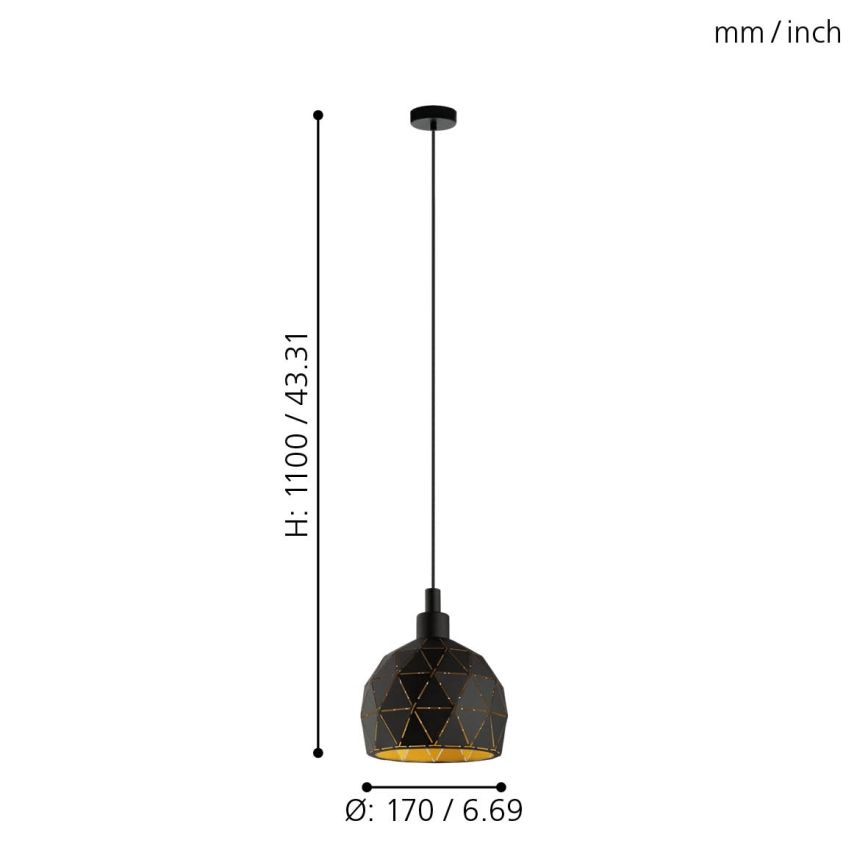 Eglo - Chandelier on a string 1xE14/40W/230V