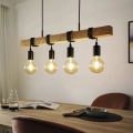 Eglo 33378 - LED Chandelier on a string TOWNSHEND 4xE27/4W/230V 2200K beige/black