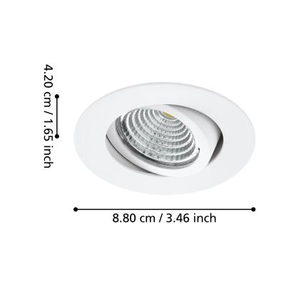 Eglo - SET 3xLED Dimmable light 3xLED/6W/230V white