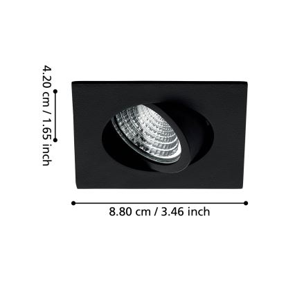Eglo - LED Dimmable recessed light LED/6W/230V black