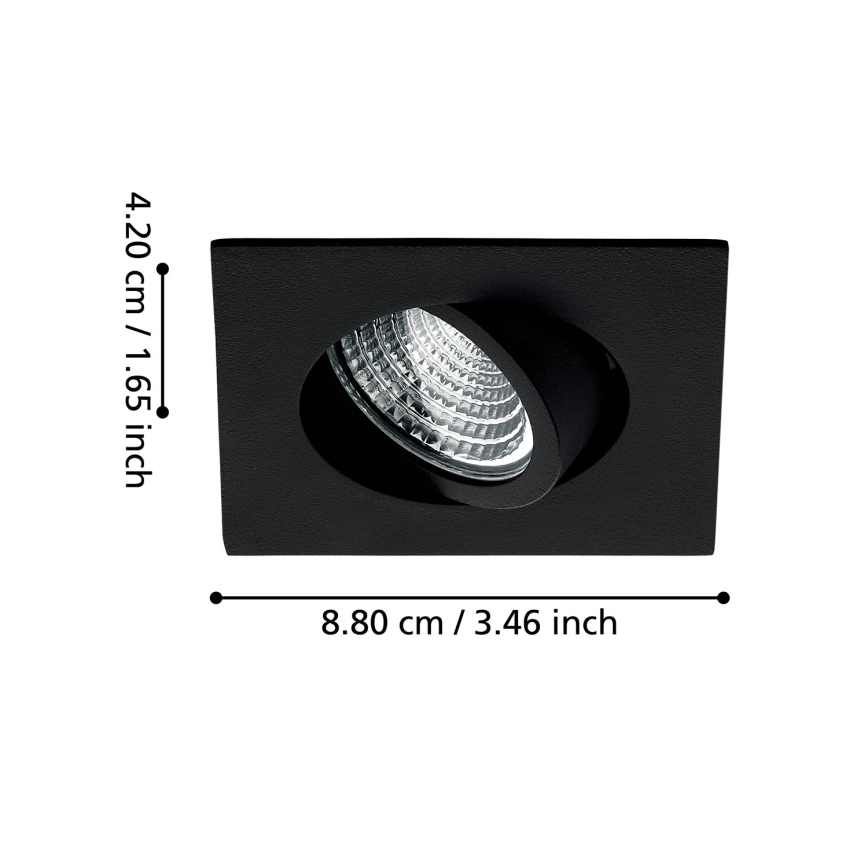 Eglo - LED Dimmable recessed light LED/6W/230V black