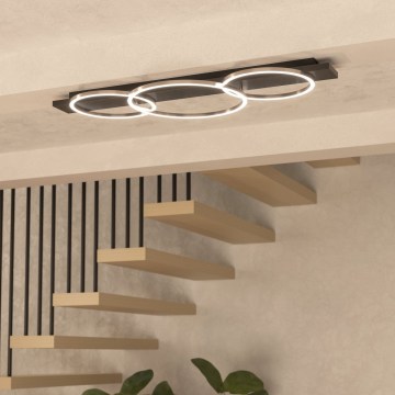 Eglo 33488 - LED Ceiling Light BOYAL 2xLED/12W/230V + LED/12W black