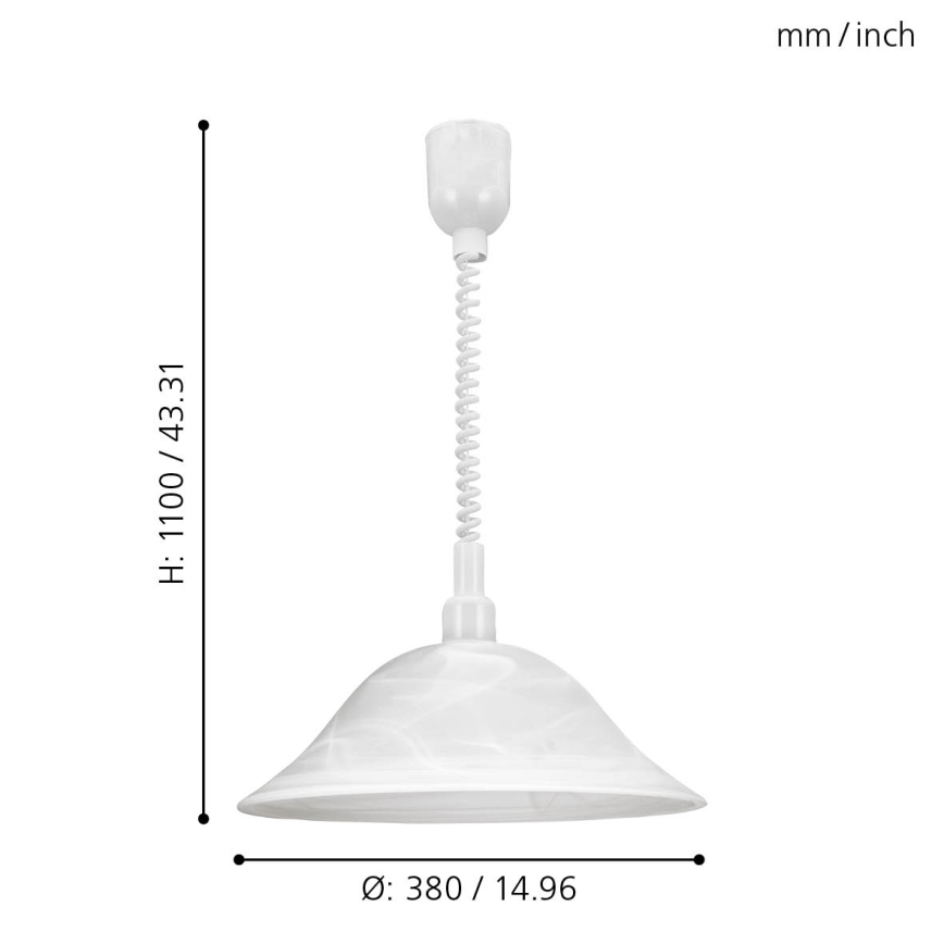 Eglo - Chandelier 1xE27/60W/230V