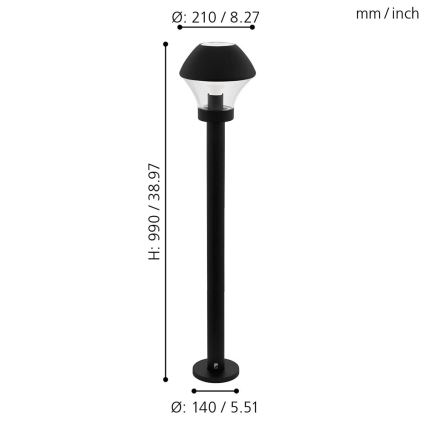 Eglo 33568 - VERLUCCA-C LED Dimmable Outdoor Lamp 1xE27/9W/230V IP44