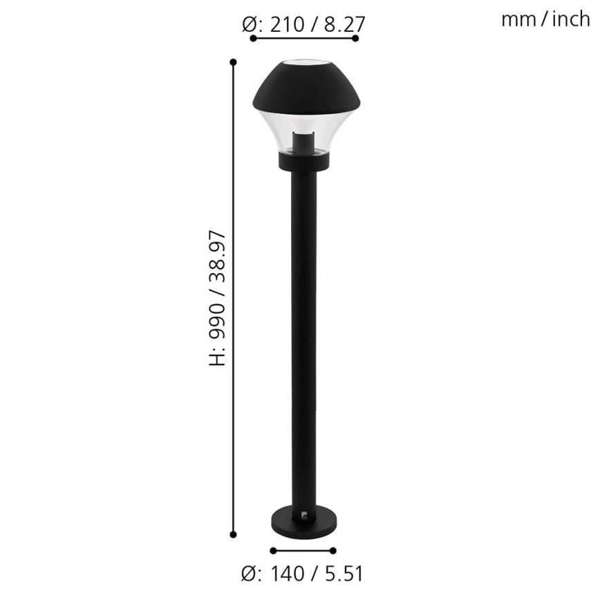 Eglo 33568 - VERLUCCA-C LED Dimmable Outdoor Lamp 1xE27/9W/230V IP44