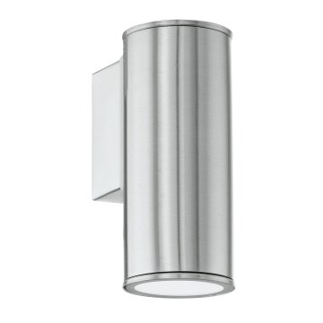 Eglo 33581 - LED RGBW Dimmable Outdoor Wall Light RIGA 1xGU10/5W/230V 2700-6500K IP44 Matte Chrome