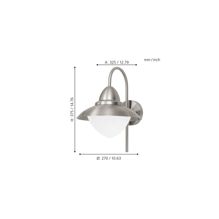 Eglo 33583 - LED RGBW Outdoor wall light SIDNEY 1xE27/9W/230V IP44