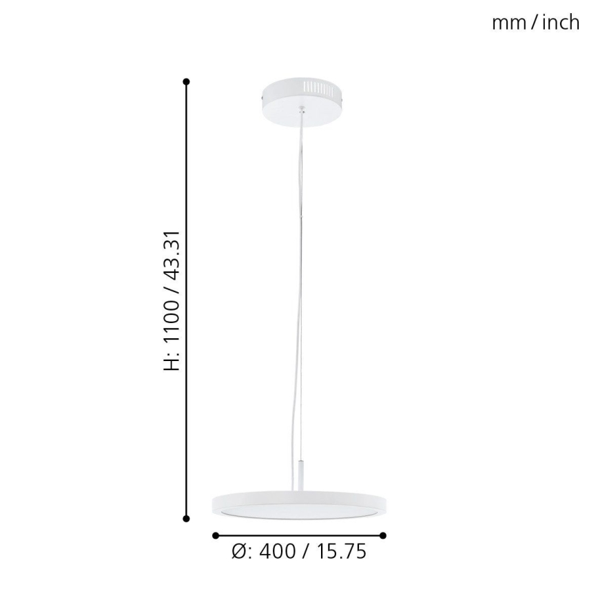 Eglo 33675 - LED RGBW Dimmable chandelier on a string CERIGNOLA-C LED/21W/230V 2700-6500K + remote control