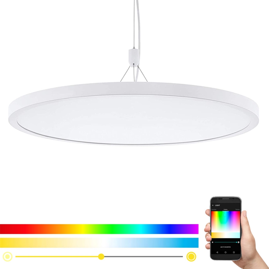 Eglo 33676 - LED RGBW Dimmable Cable-Suspended Pendant Light CERIGNOLA-C LED/32W/230V 2700-6500K White + Remote Control