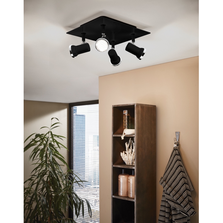 Eglo - LED Bathroom spotlight 4xGU10/3.3W/230V IP44