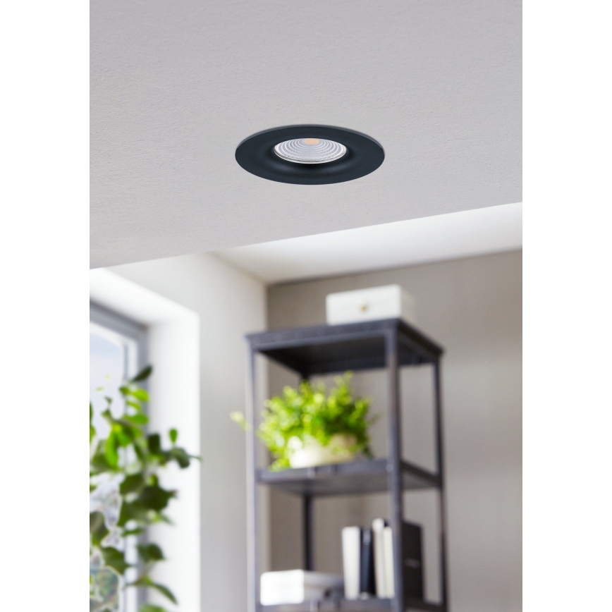 Eglo - LED Dimmable recessed light LED/6W/230V black