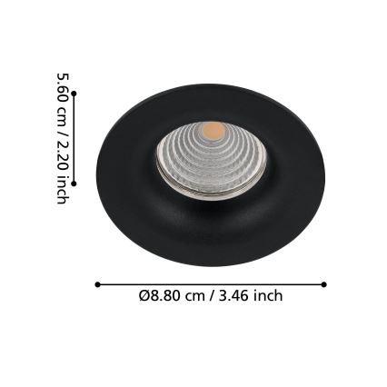 Eglo - LED Dimmable recessed light LED/6W/230V black