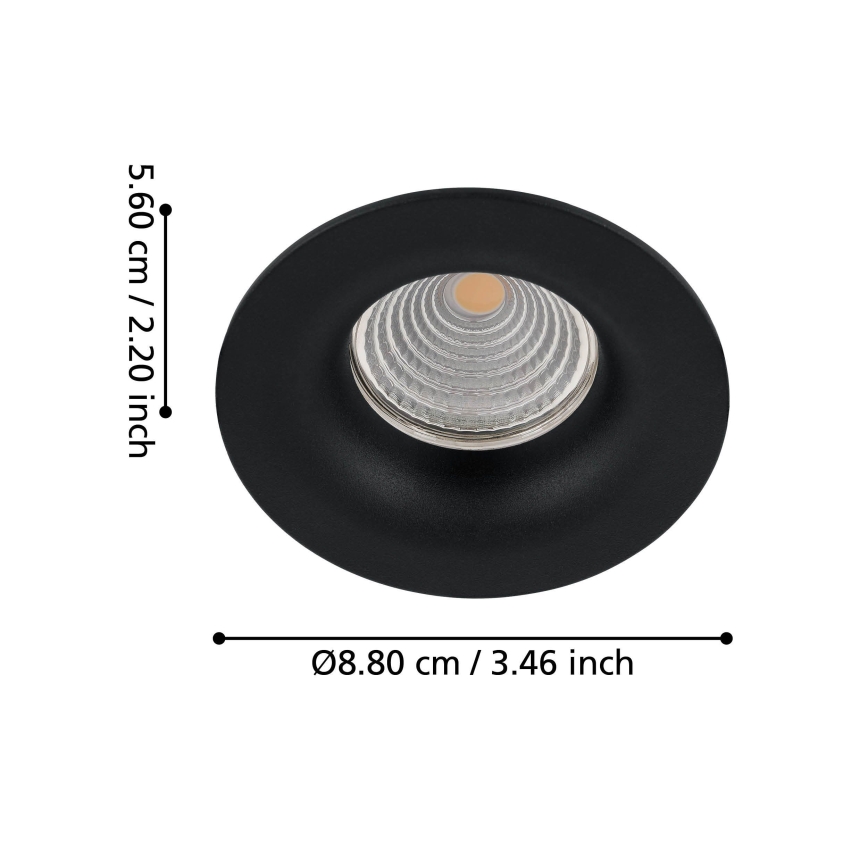 Eglo - LED Dimmable recessed light LED/6W/230V black