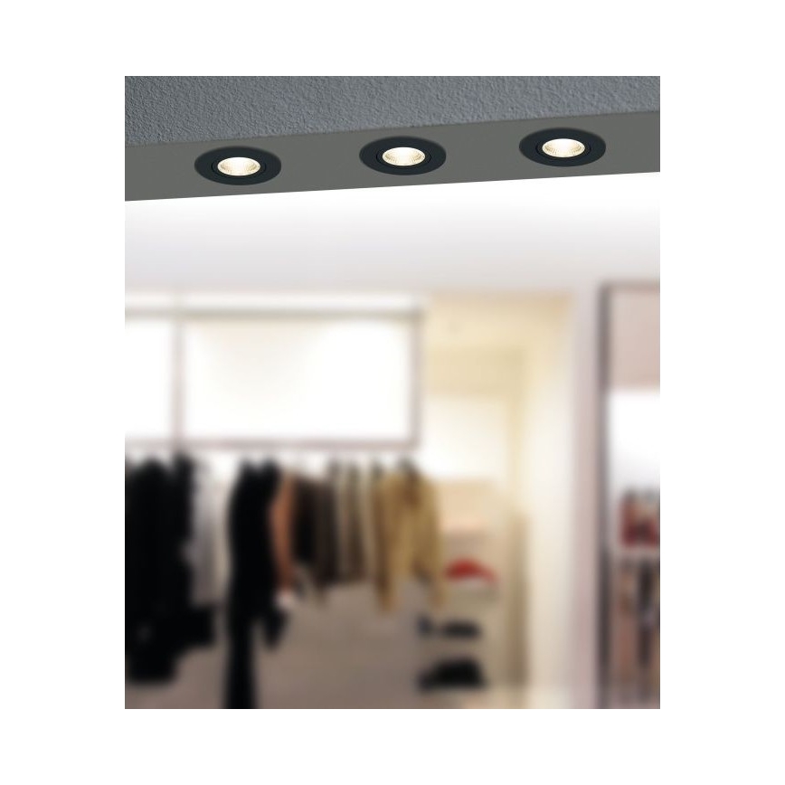 Eglo - LED Dimmable recessed light LED/6W/230V black