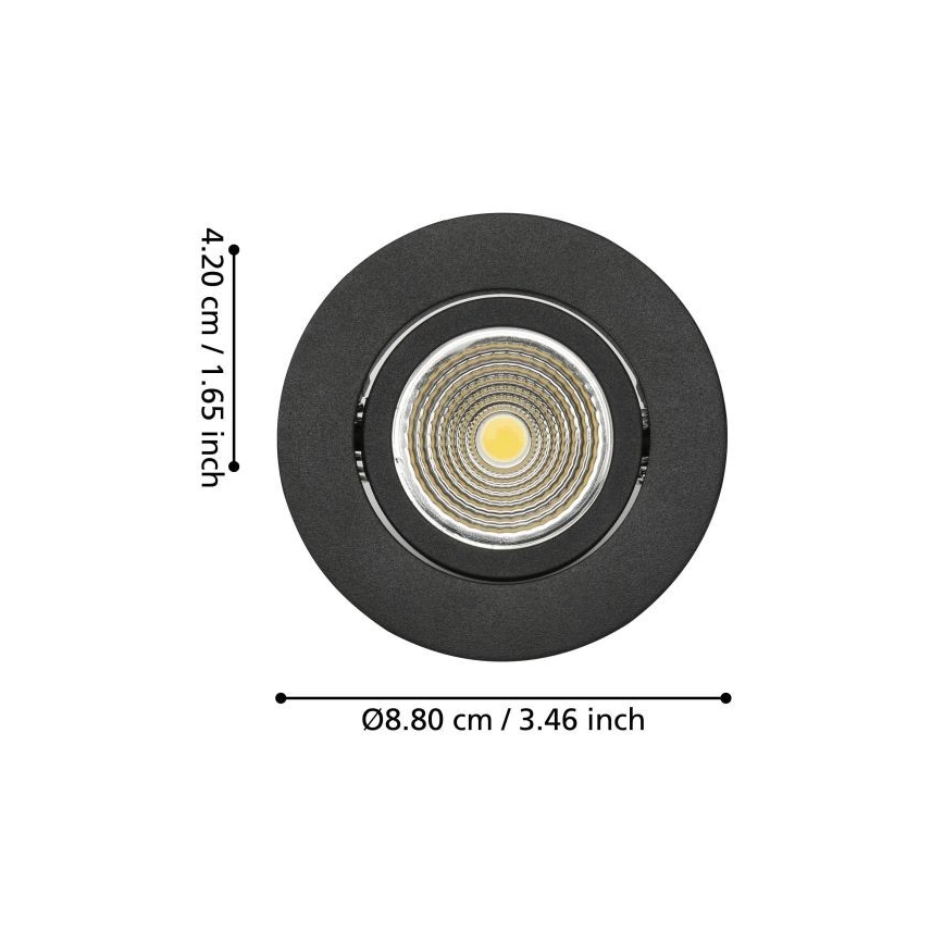 Eglo - LED Dimmable recessed light LED/6W/230V black