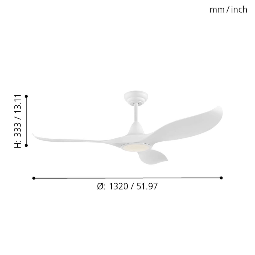 Eglo - LED Ceiling fan LED/15W/230V + remote control