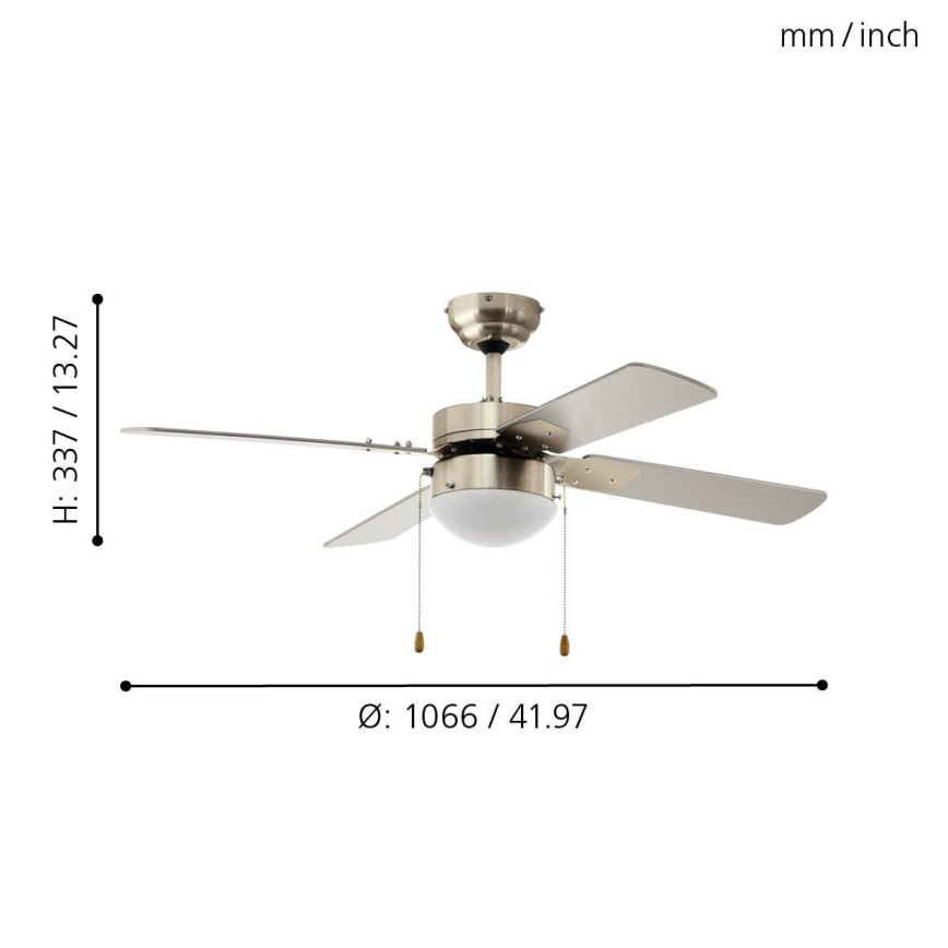 Eglo - Ceiling fan 1xE14/60W/230V
