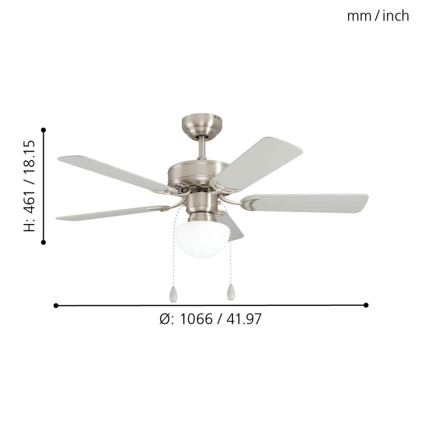 Eglo - Ceiling fan 1xE27/40W/230V