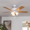 Eglo 35076 - LAS PALMAS Ceiling Fan, 3x E27/40W/230V, Brown