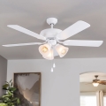 Eglo 35076 - LAS PALMAS Ceiling Fan 3xE27/40W/230V White